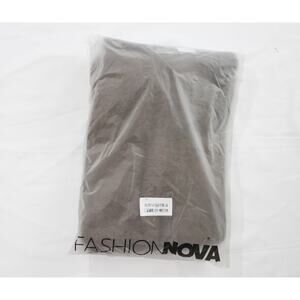 Fashion Nova Lola Fuzzy Sweater Legging Set Mocha Brown Size Large NWT